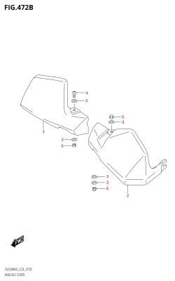 472B - KNUCKLE COVER (DL650XAUE:M2:E24)