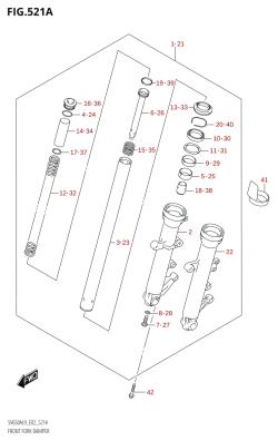 521A - FRONT FORK DAMPER (SV650A:L9:E02)