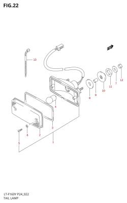 022 - TAIL LAMP (MODEL V /​ W /​ X /​ Y /​ K1)