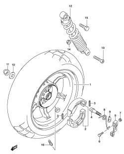 44B - REAR WHEEL (MODEL AY50)