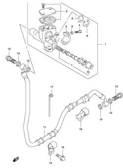 046 - REAR MASTER CYLINDER (MODEL AY50WR K1 /​ K2 /​ AY50W K3 /​ K4)