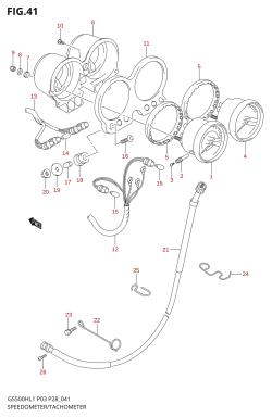 041 - SPEEDOMETER - TACHOMETER (GS500FH P03)
