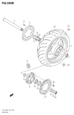 550B - REAR WHEEL (GSF1250,GSF1250S)