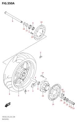 550A - REAR WHEEL (SV650:L8:E03)