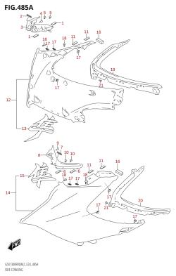 485A - SIDE COWLING (GSX1300RRQ)
