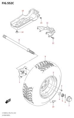 552C - LH REAR WHEEL (LT-F400FZ:L4:P28)