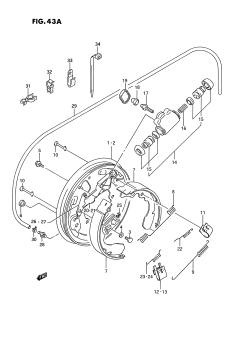 43A - FRONT WHEEL BRAKE (SEE NOTE)