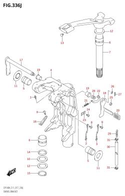 336J - SWIVEL BRACKET (DF140AZ:E40)