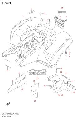 063 - REAR FENDER (LT-A750XPL3 P17)