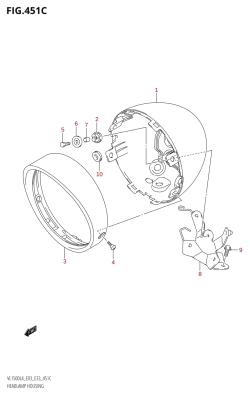 451C - HEADLAMP HOUSING (VL1500B:L4:E03)