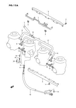 12A - CARBURETOR FITTINGS (MODEL R /​ S)
