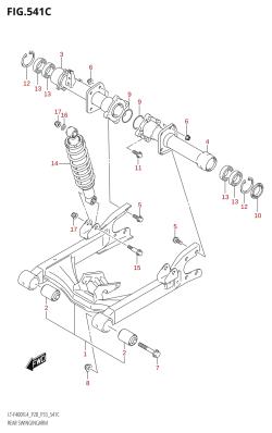 541C - REAR SWINGINGARM (LT-F400FZ:L4:P28)