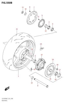 550B - REAR WHEEL (GSX1300RA:L7:E19)