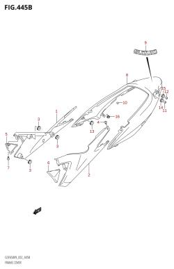 445B - FRAME COVER (GSF650S,GSF650SA,GSF650SU,GSF650SUA)