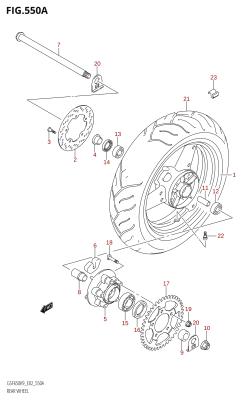 550A - REAR WHEEL (GSF650,GSF650S,GSF650U,GSF650SU)