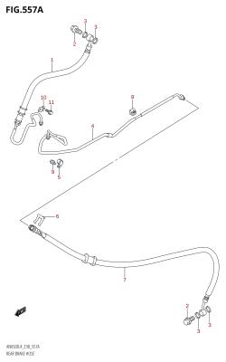 557A - REAR BRAKE HOSE