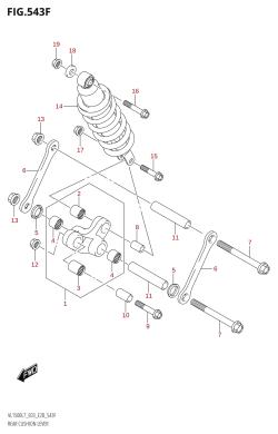 543F - REAR CUSHION LEVER (VL1500T:L7:E28)