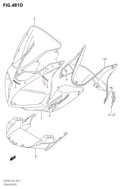 481D - COWLING BODY ((SV650S,SV650SU):K6)