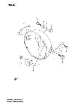 037 - HEADLAMP HOUSING (WITHOUT COWLING)