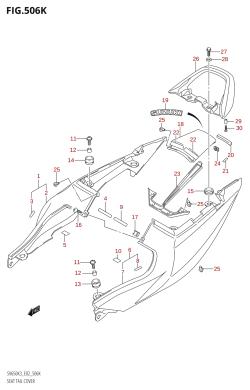 506K - SEAT TAIL COVER ((SV650S,SV650SU,SV650SA,SV650SUA):K7)