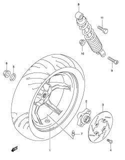 44A - REAR WHEEL (MODEL AY50WK4)