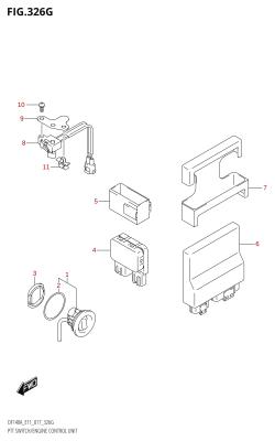 326G - PTT SWITCH /​ ENGINE CONTROL UNIT (DF140AT:E40)