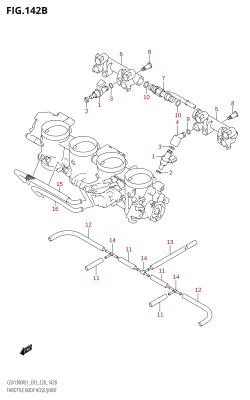 142B - THROTTLE BODY HOSE /​ JOINT (GSX1300R:L1:E03)