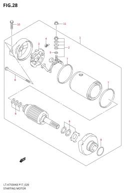 028 - STARTING MOTOR (LT-A750XK8 /​ XZK8 /​ XK9 /​ XZK9)