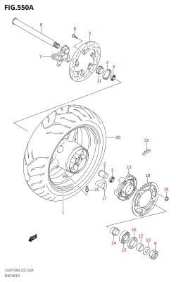 550A - REAR WHEEL (GSX-R750,GSX-R750U2)