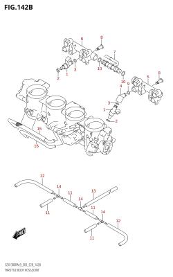 142B - THROTTLE BODY HOSE /​ JOINT (GSX1300RA:L9:E28)