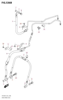 536B - FRONT BRAKE HOSE (SV650A:L9:E19)