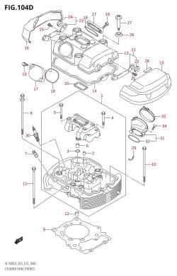 104D - CYLINDER HEAD (FRONT) (VL1500B:L4:E33)