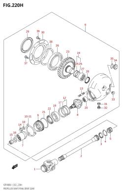 220H - PROPELLER SHAFT /​ FINAL DRIVE GEAR (VZR1800UF:L1:E19)