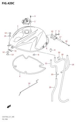 420C - FUEL TANK (GSX-R750UF:L2:E21)