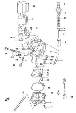 05B - CARBURETOR (MODEL AY50 K1 /​ K2)