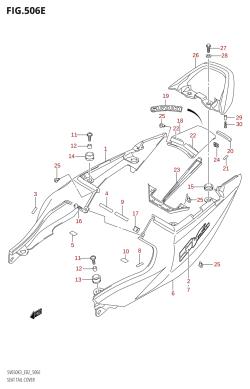 506E - SEAT TAIL COVER ((SV650,SV650U):K5)