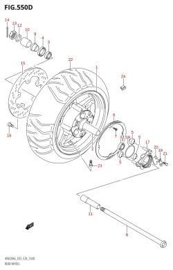 550D - REAR WHEEL (AN650A:K6)