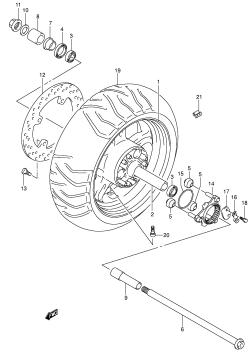071 - REAR WHEEL (MODEL K3)
