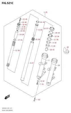 521C - FRONT FORK DAMPER (SV650XA:L9:E02)