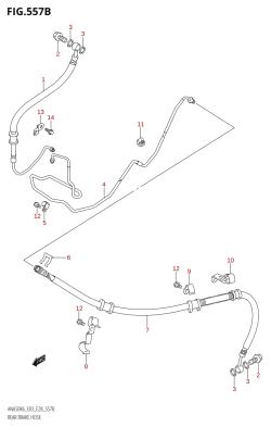 557B - REAR BRAKE HOSE (AN650A)