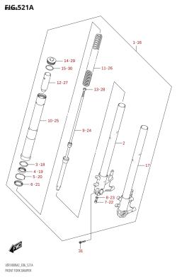521A - FRONT FORK DAMPER (VZR1800)