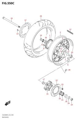 550C - REAR WHEEL (DL650XA,DL650XAUE)