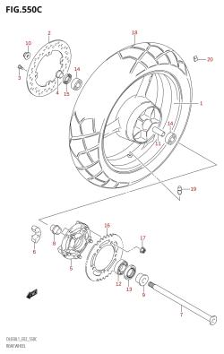 550C - REAR WHEEL (DL650:L1:E24)