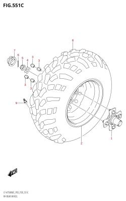 551C - RH REAR WHEEL (LT-A750X:M2:P33)