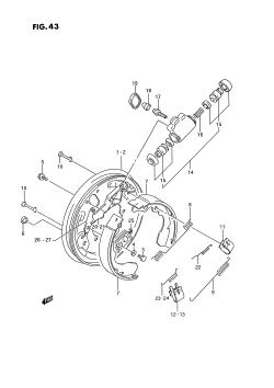 043 - FRONT WHEEL BRAKE (SEE NOTE)