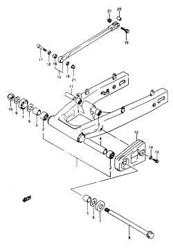 049 - REAR SWINGING ARM (MODEL J /​ K)