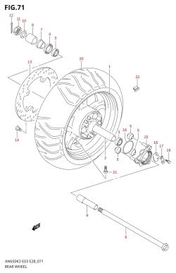 071 - REAR WHEEL (MODEL K3)