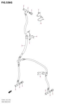 536G - FRONT BRAKE HOSE (DL650UE:L1:E19)
