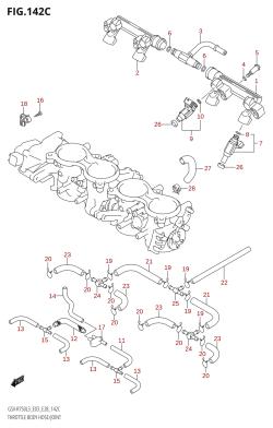142C - THROTTLE BODY HOSE /​ JOINT (GSX-R750:L3:E33)