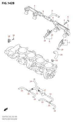 142B - THROTTLE BODY HOSE /​ JOINT (GSX-R750:L3:E28)